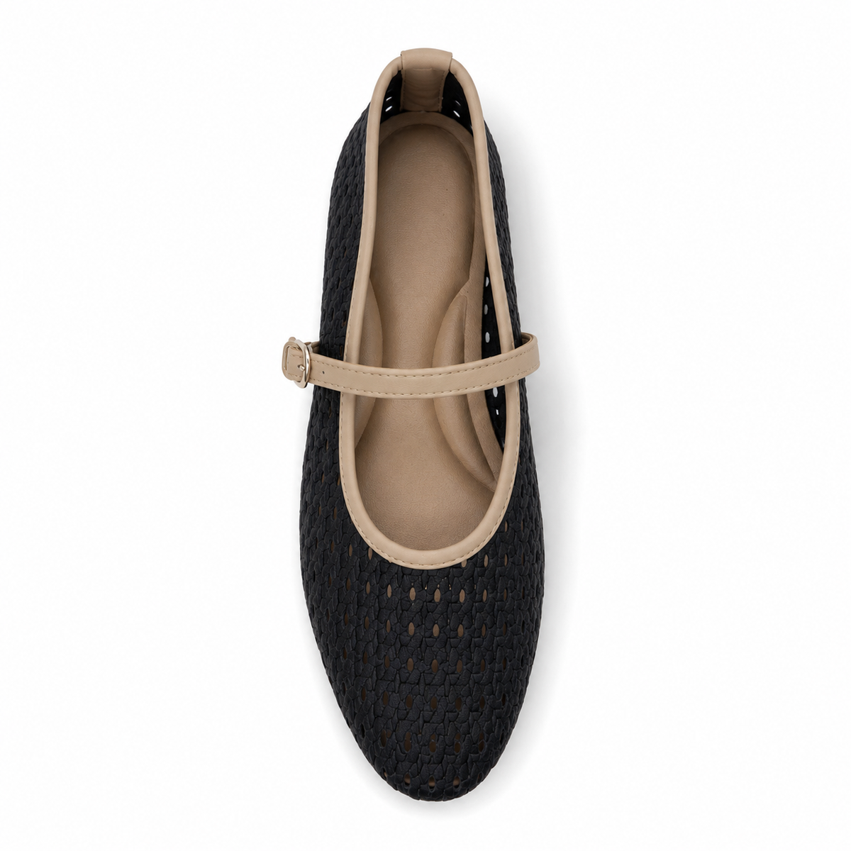 Women Perforated Mary Jane Flats