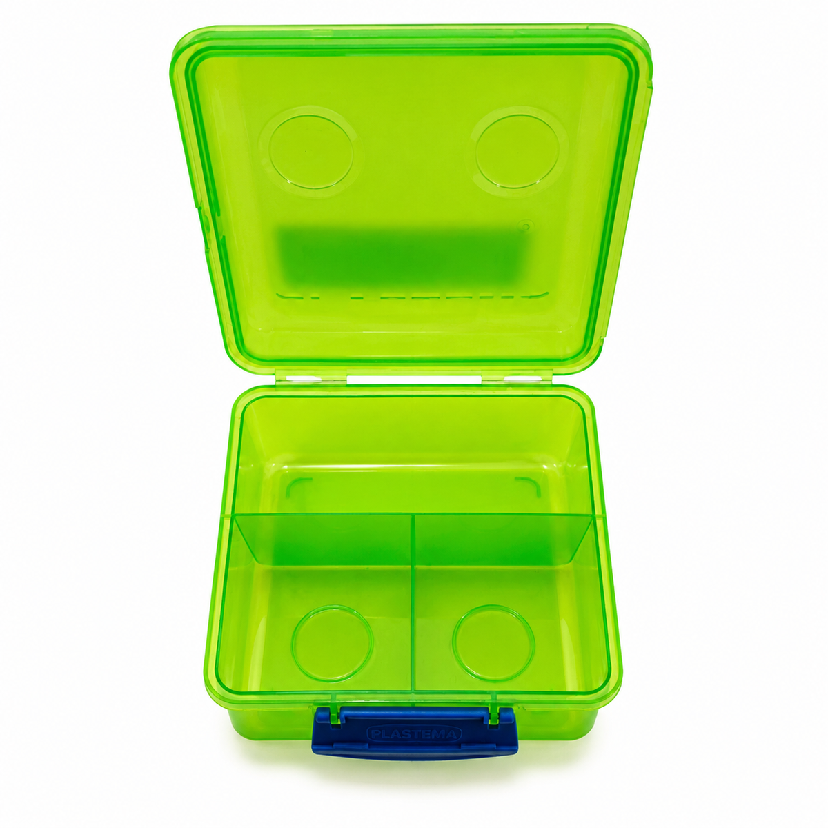 Double food box with secure lid and large capacity