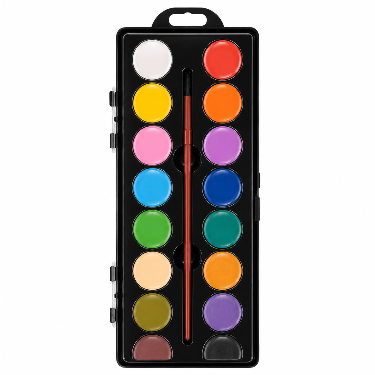 Color Watercolor Paint Set With Palette And Brush
