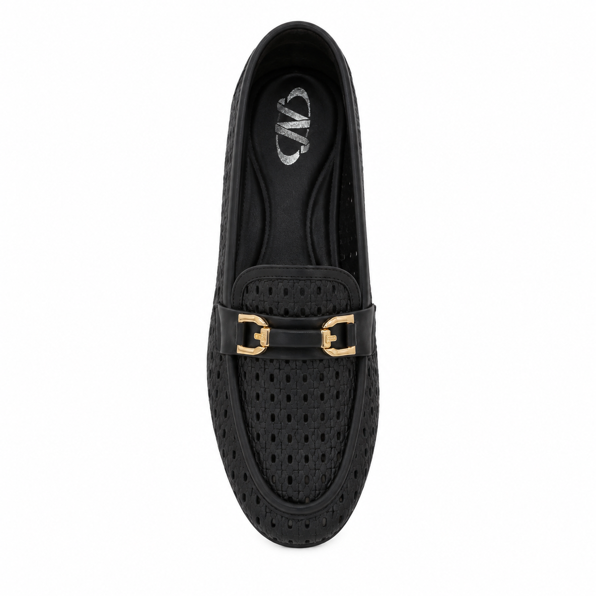 Women Perforated Metal Detail Loafers