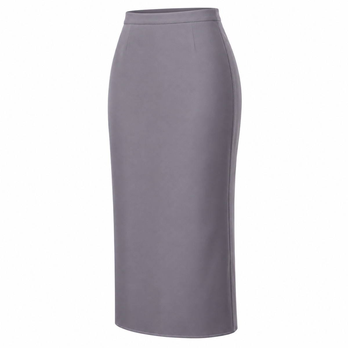 Long Straight Skirt With Front Slit