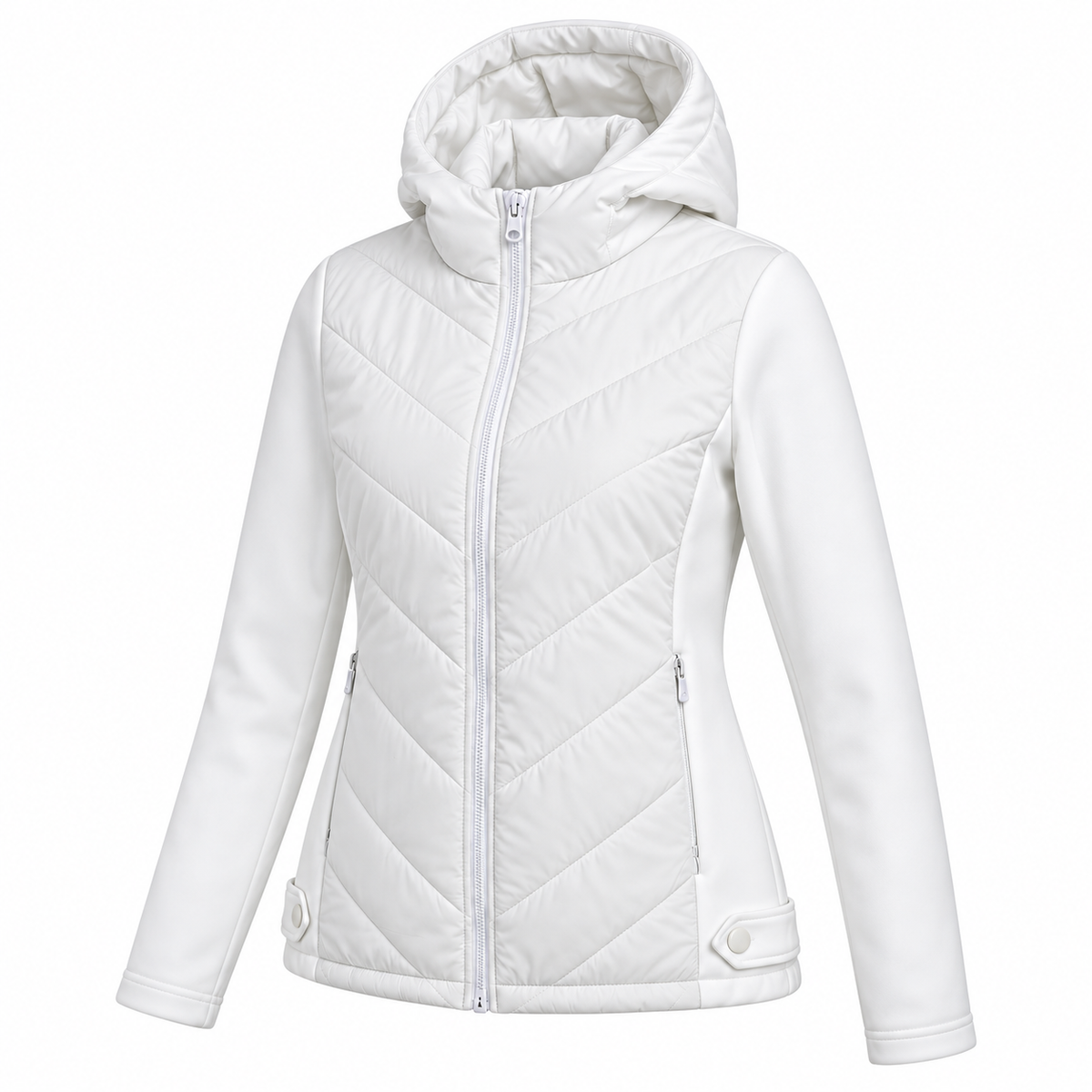 Hooded Quilted Zip Jacket