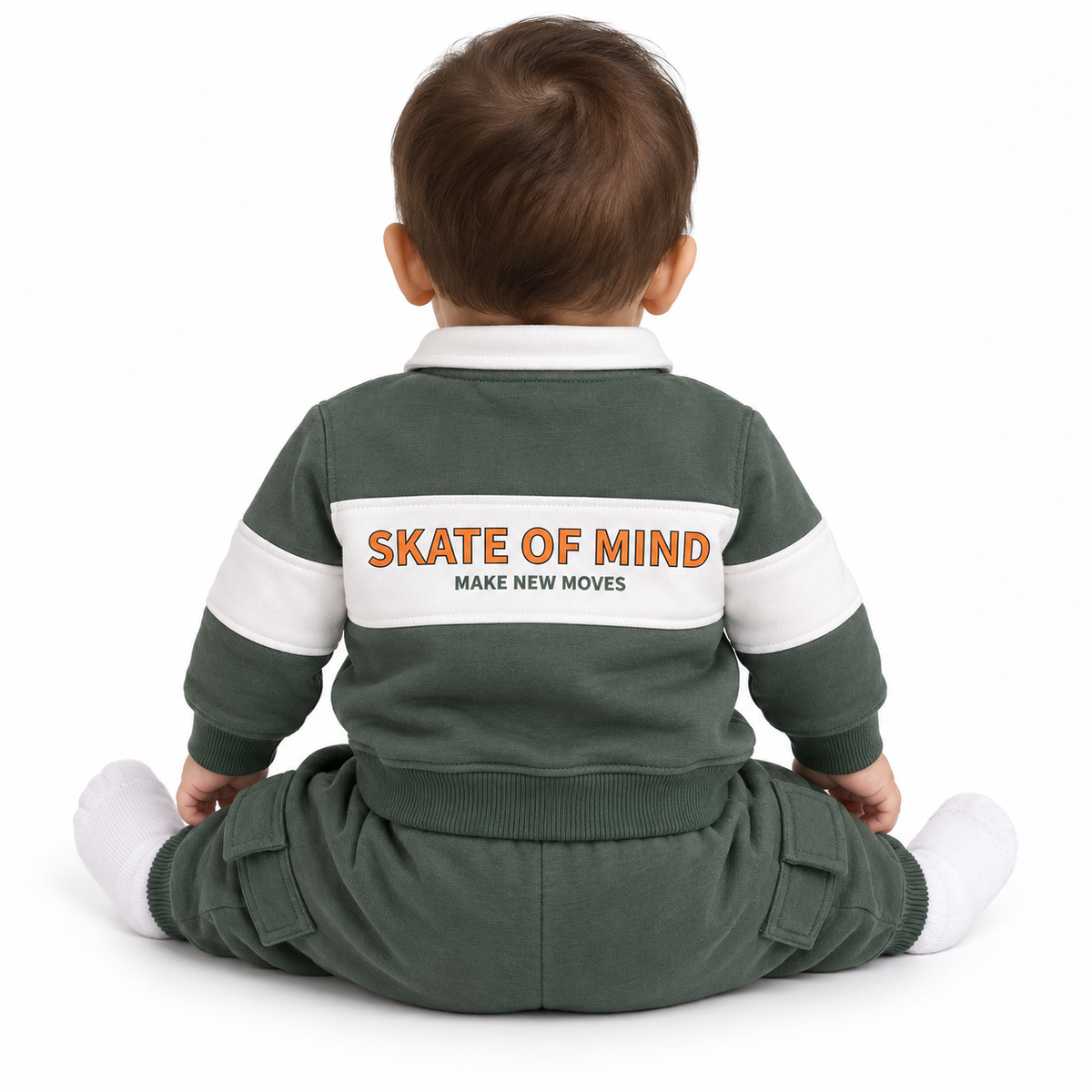 Polo Sweatshirt And Cargo Jogger Set