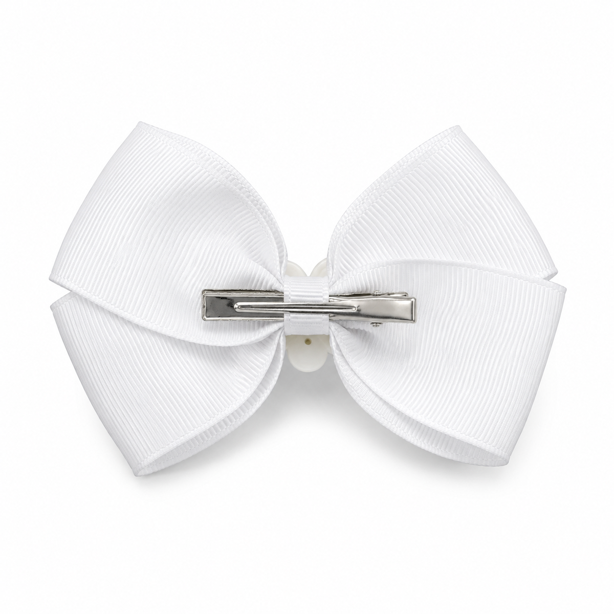Decorative bow hair clip with floral crystal detail