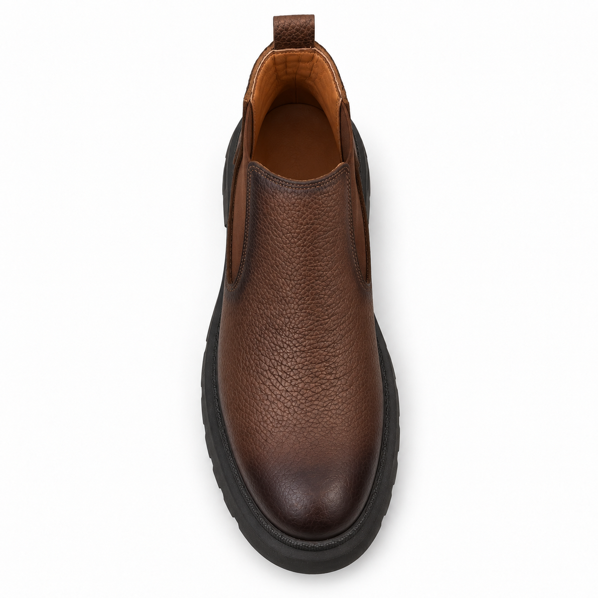 Leather Texture Chelsea Boots