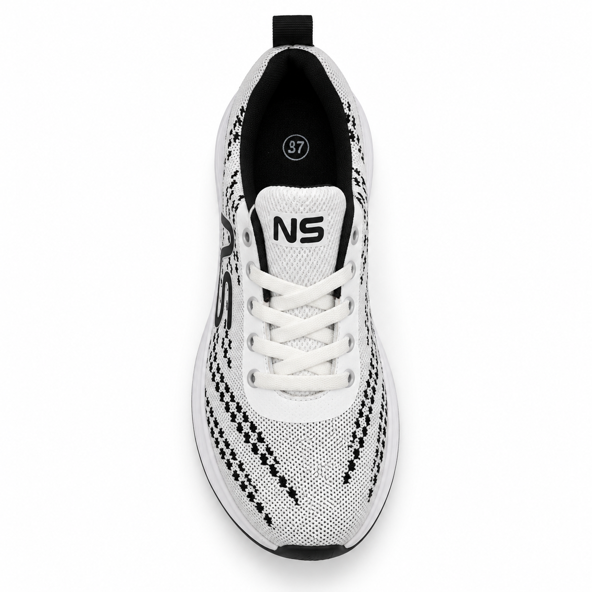 Knit Lace-Up Sneakers