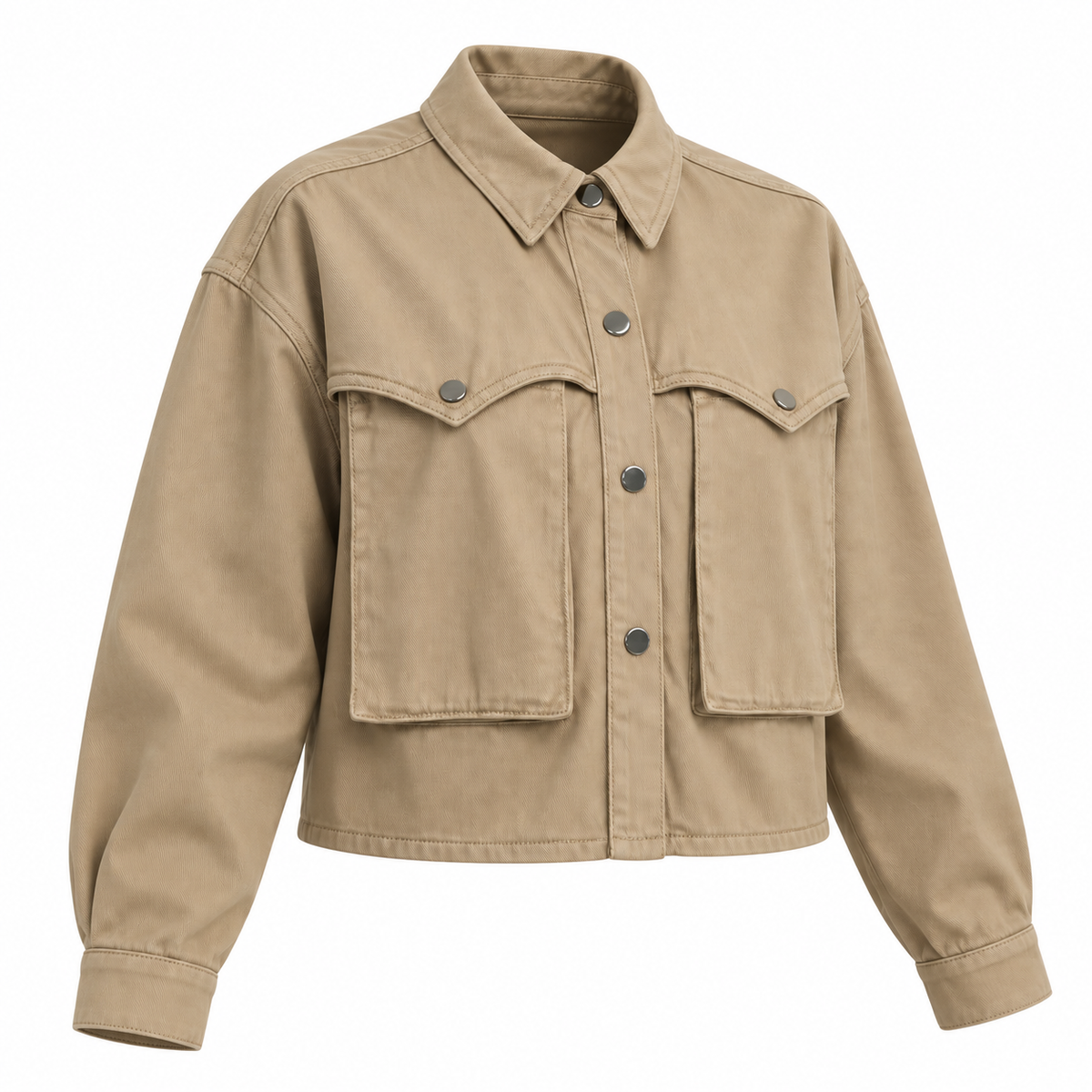 Cropped Utility Pocket Jacket