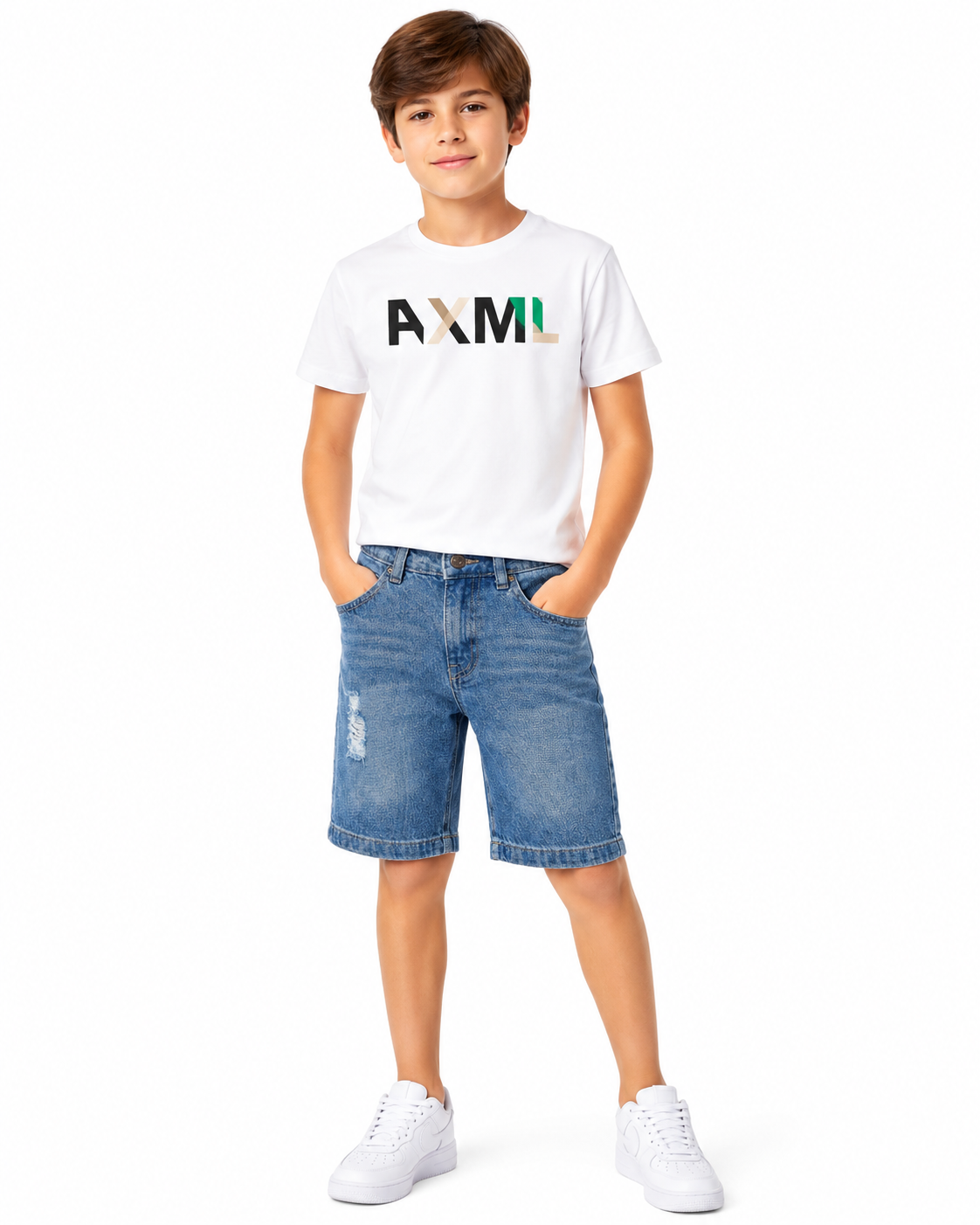 Kids Distressed Denim Shorts