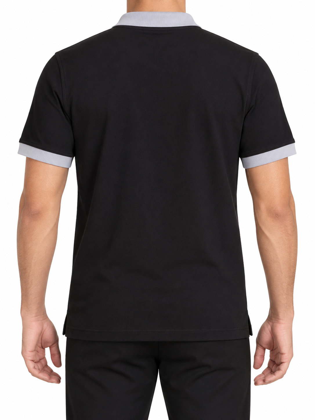 Men Short Sleeve Polo With Contrast Collar