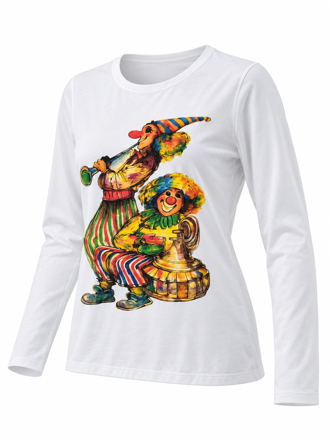 Clown Graphic Long Sleeve T-Shirt