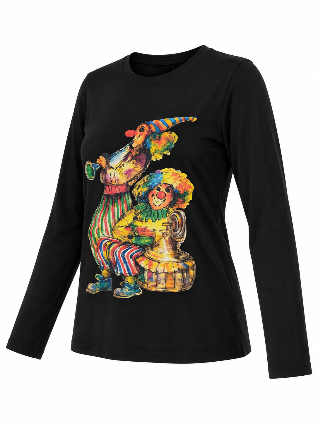 Clown Graphic Long Sleeve T-Shirt