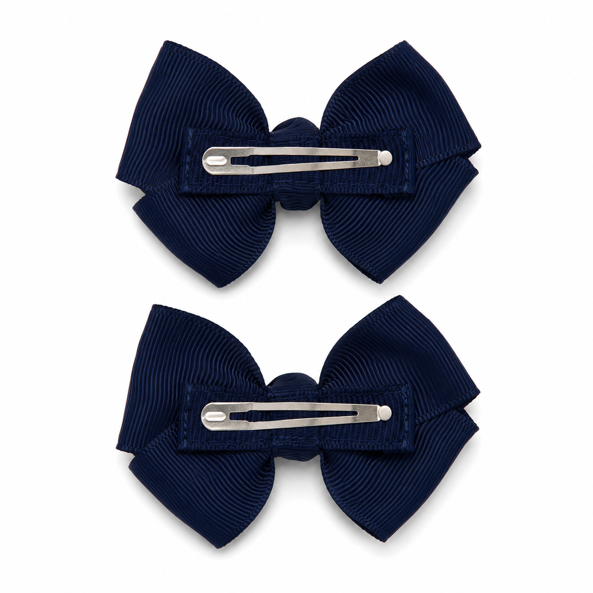 Double bow hair clips set with sparkling details