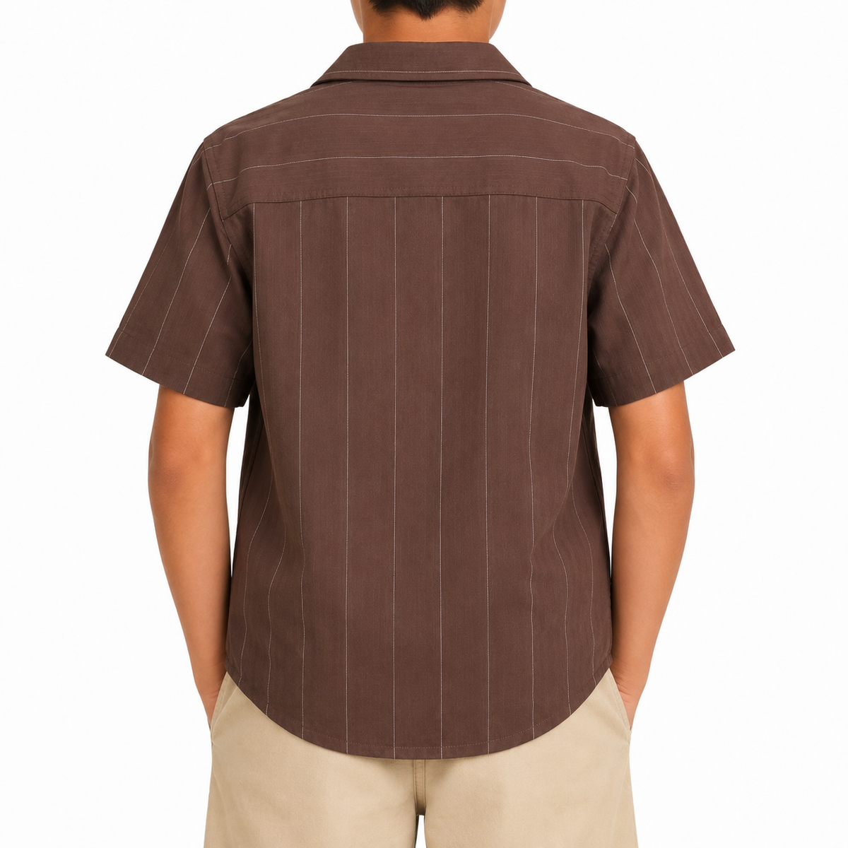 Boys Short Sleeve Striped Shirt