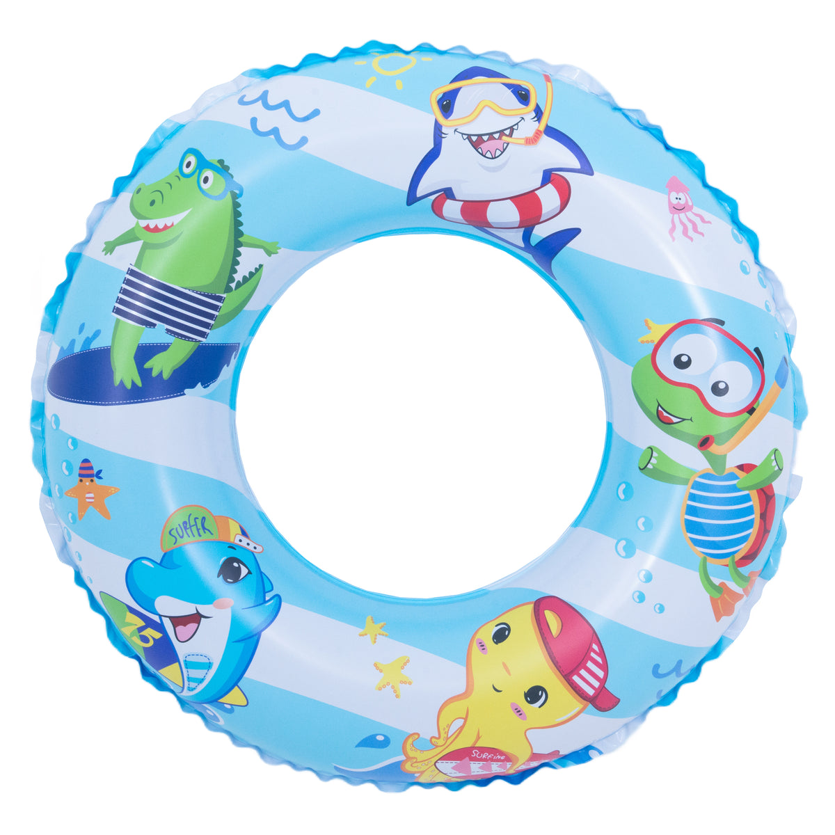 Kids Ocean Animal Print Inflatable Swim Ring