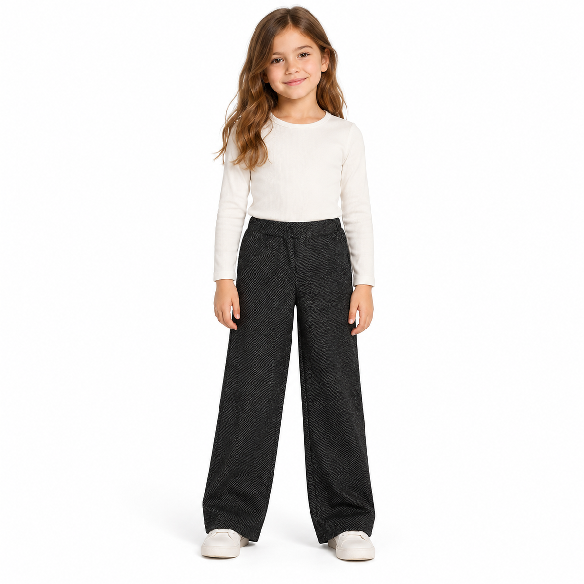Girls Wide Leg Elastic Waist Pants