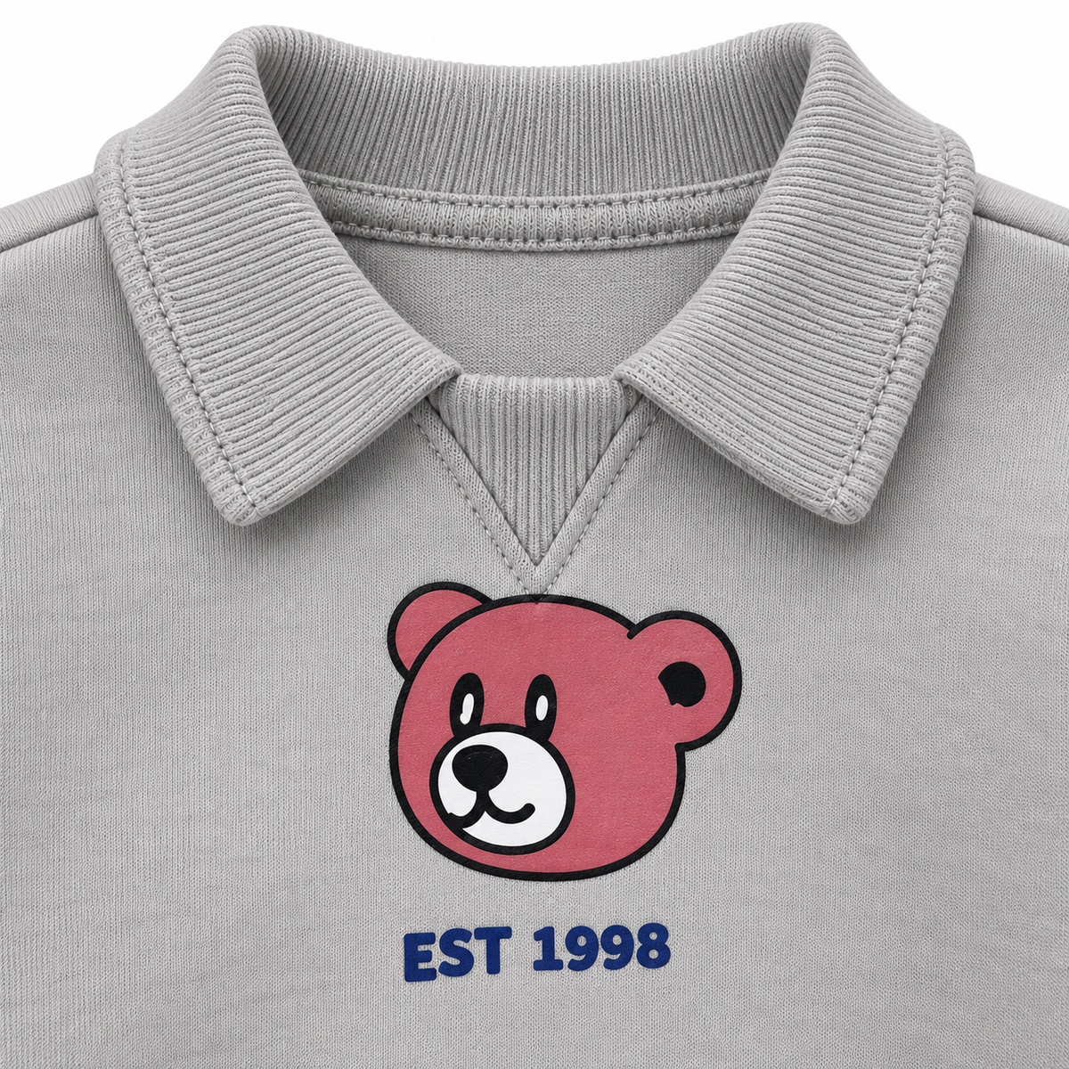 Bear Print Sweatshirt And Jogger Set