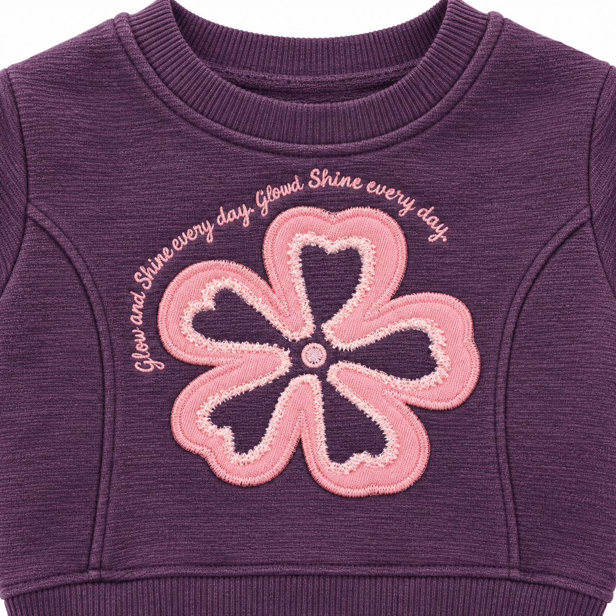 Floral Embroidered Sweatshirt And Jogger Set