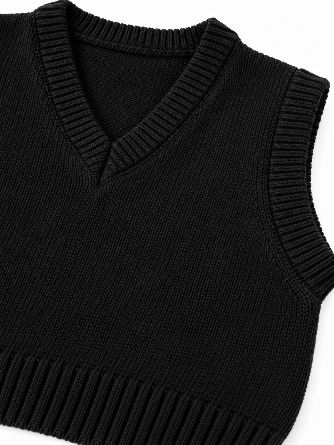 V-Neck Knitted Vest