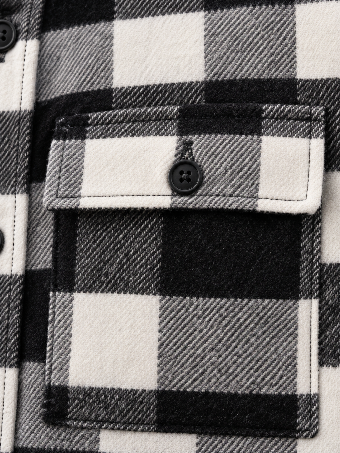 Checkered Shirt Jacket With Front Pockets