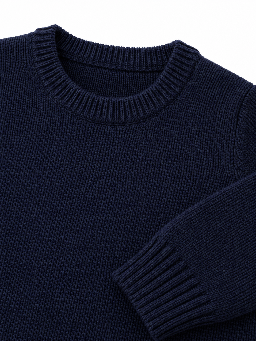 Classic Crew Neck Knitted Pullover