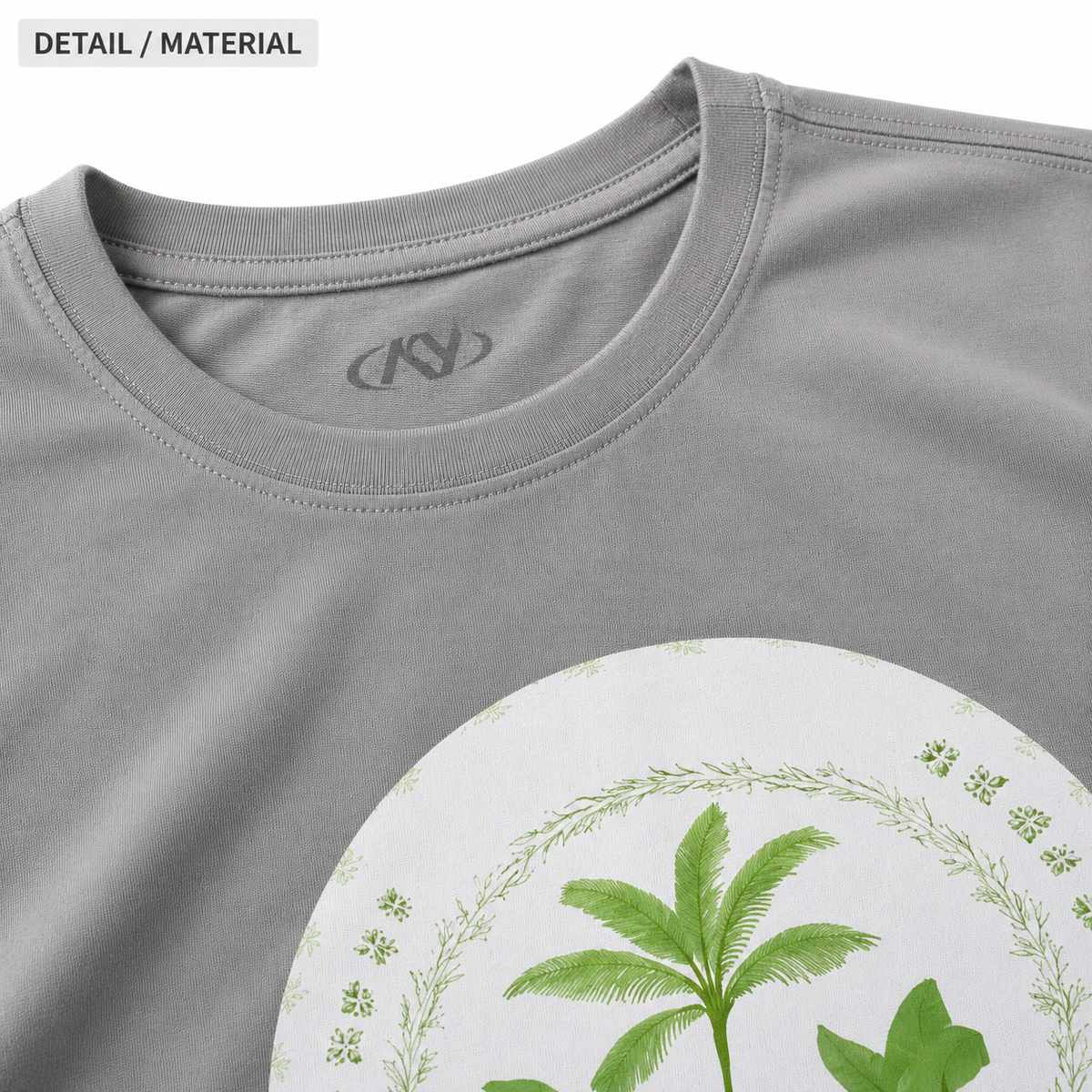 Men Palm Graphic Crew Neck T Shirt