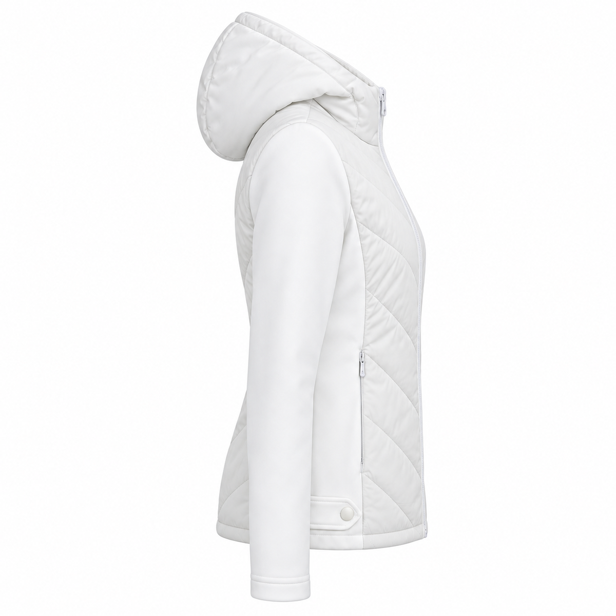 Hooded Quilted Zip Jacket