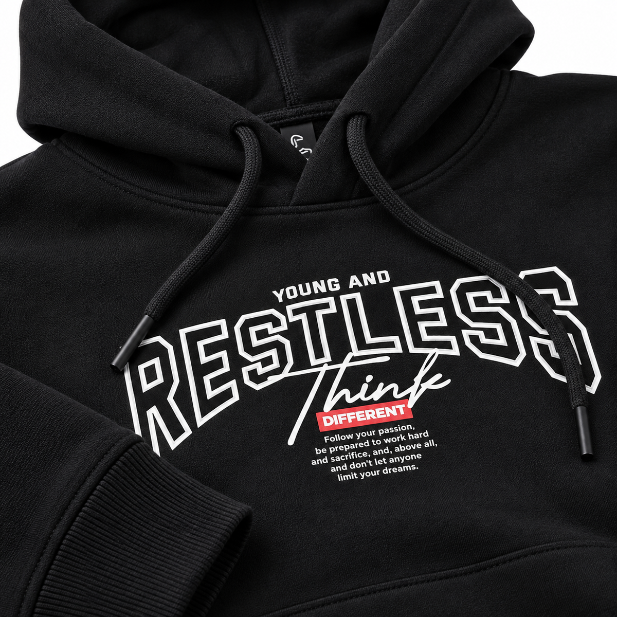 Restless Print Pullover Hoodie