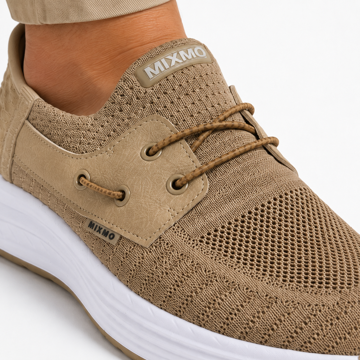 Knit Lace Up Sports Sneakers