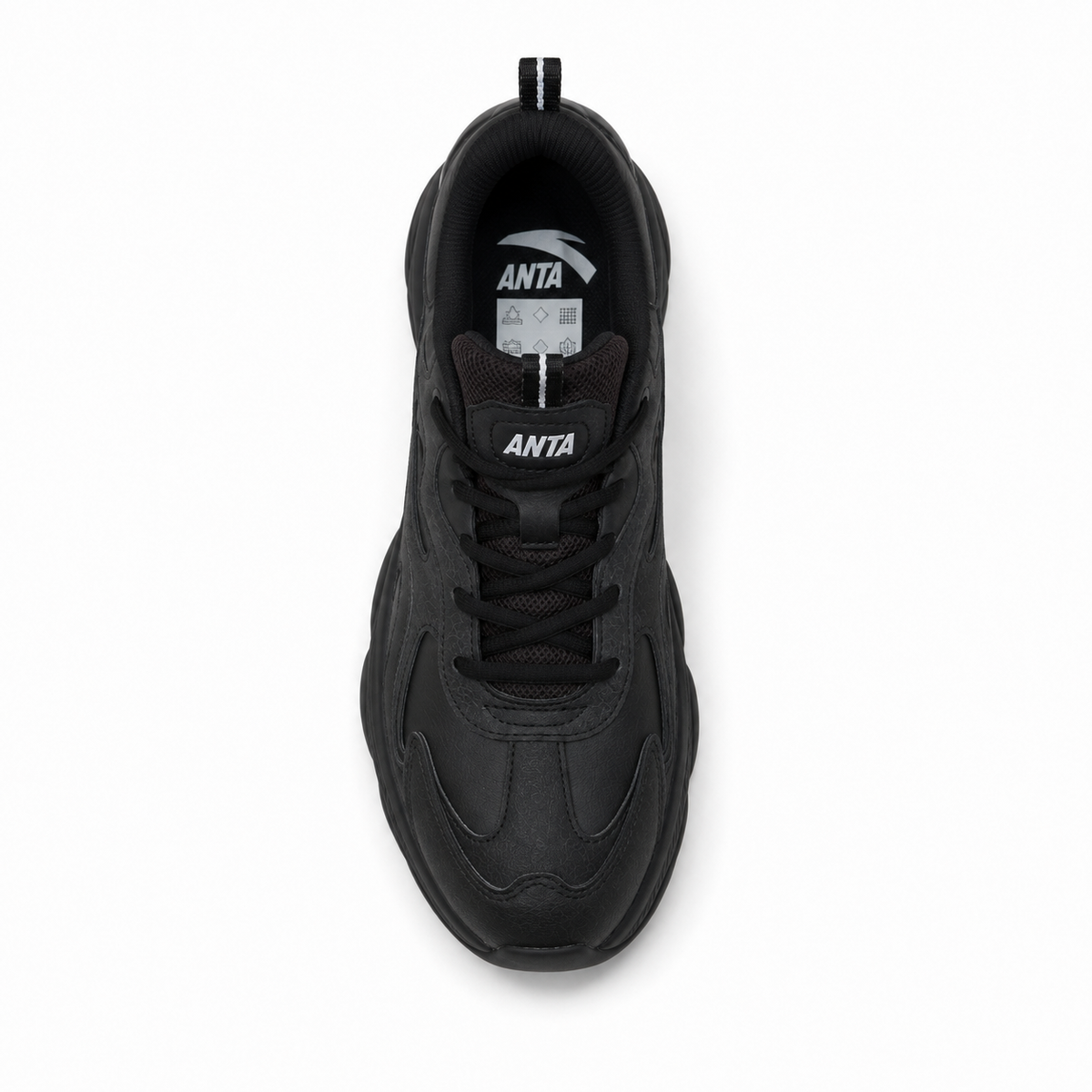 Chunky Lace Up Sneakers With Sculpted Sole