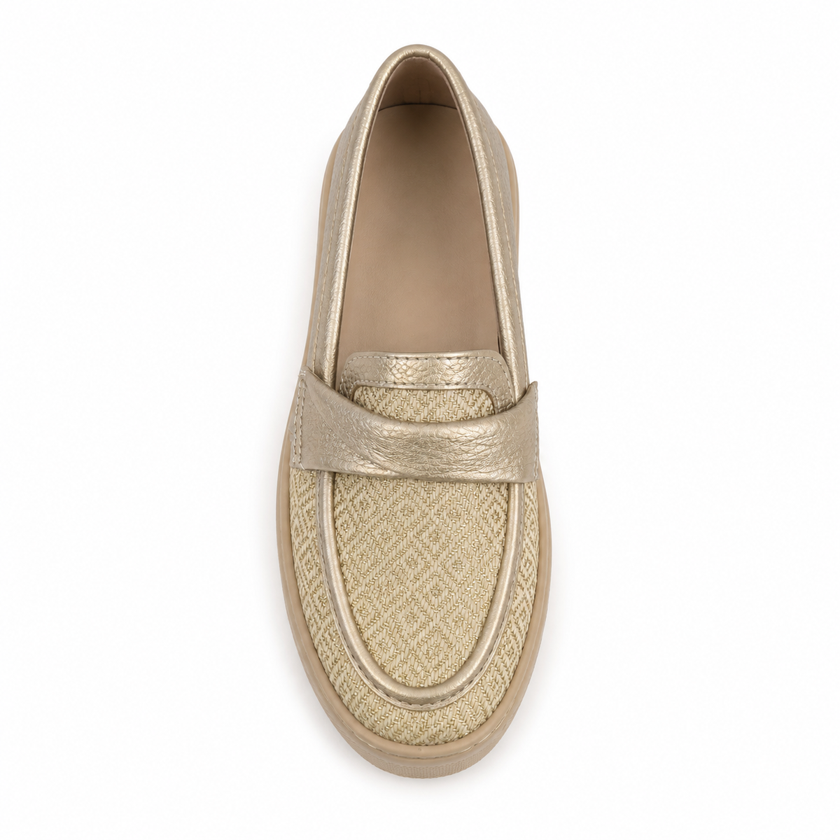 Women Metallic Woven Loafers