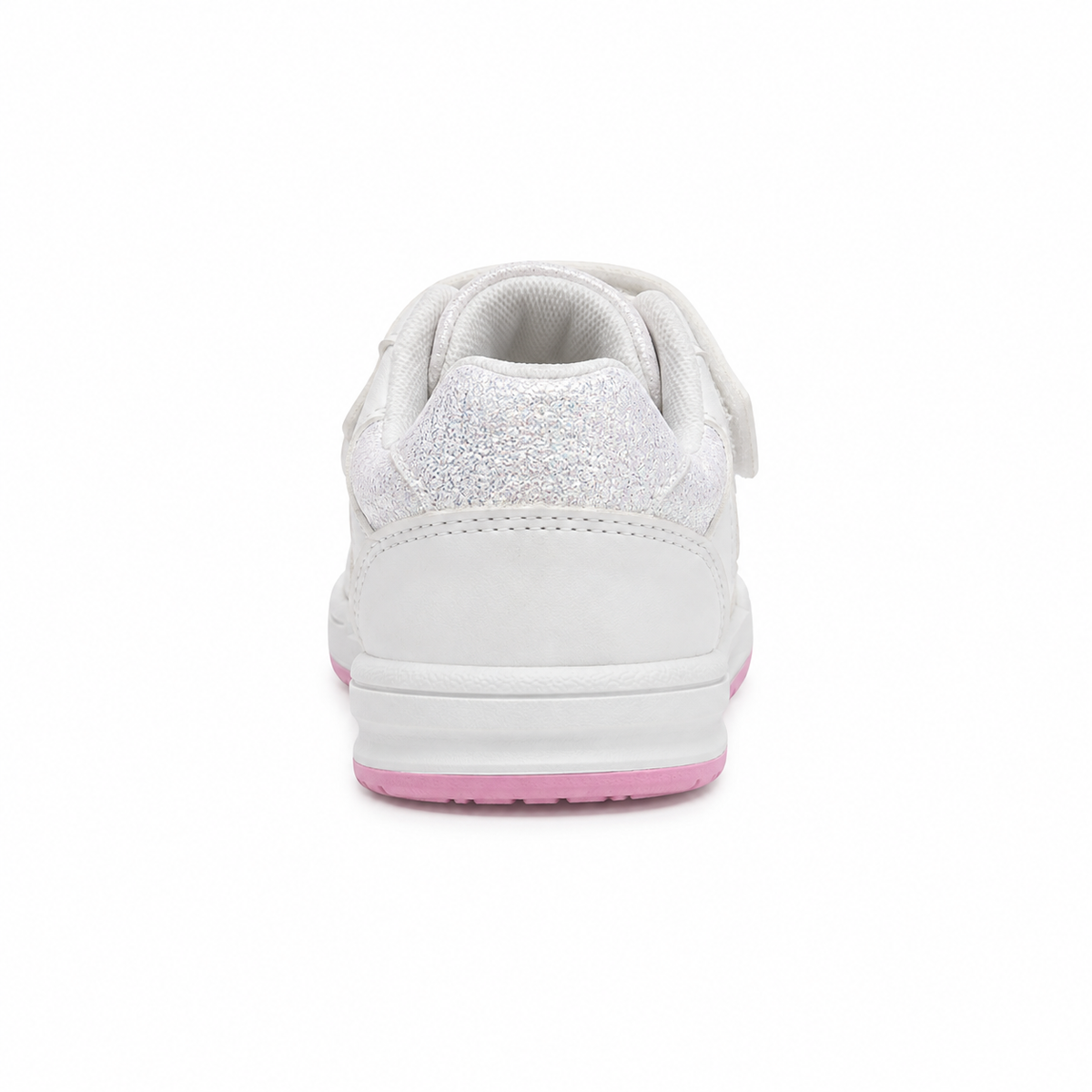 Girls sports sneakers with hook-and-loop straps and glitter details