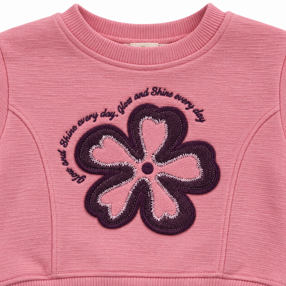 Floral Embroidered Sweatshirt And Jogger Set