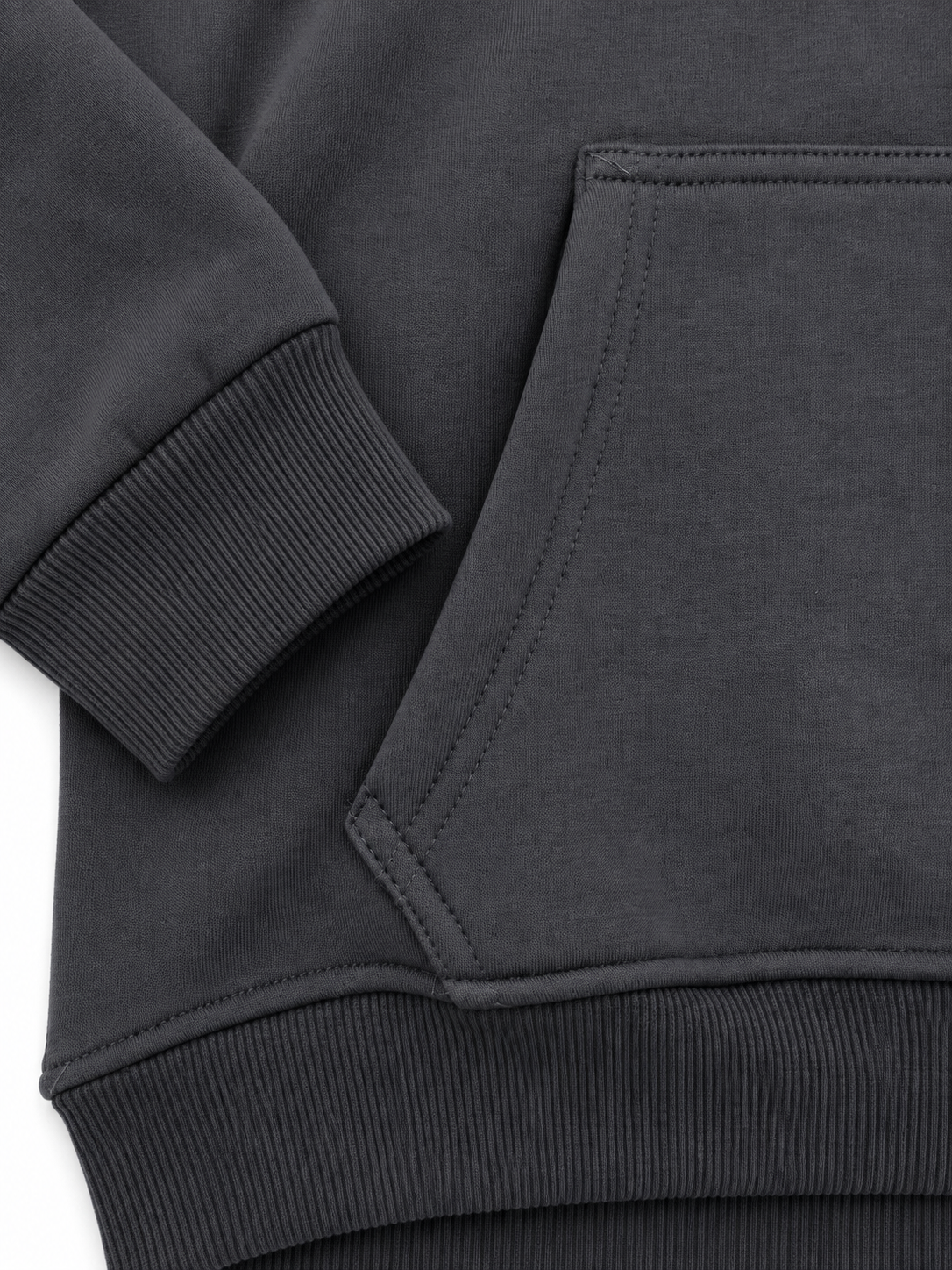 Plain Pullover Hoodie With Front Pocket