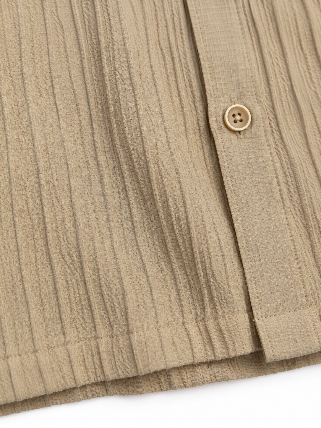 Men Crinkle Texture Short Sleeve Shirt
