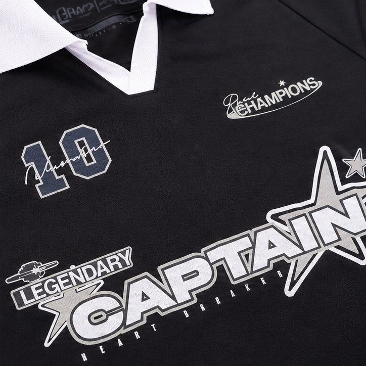 Boys Graphic Polo T Shirt Captain Print