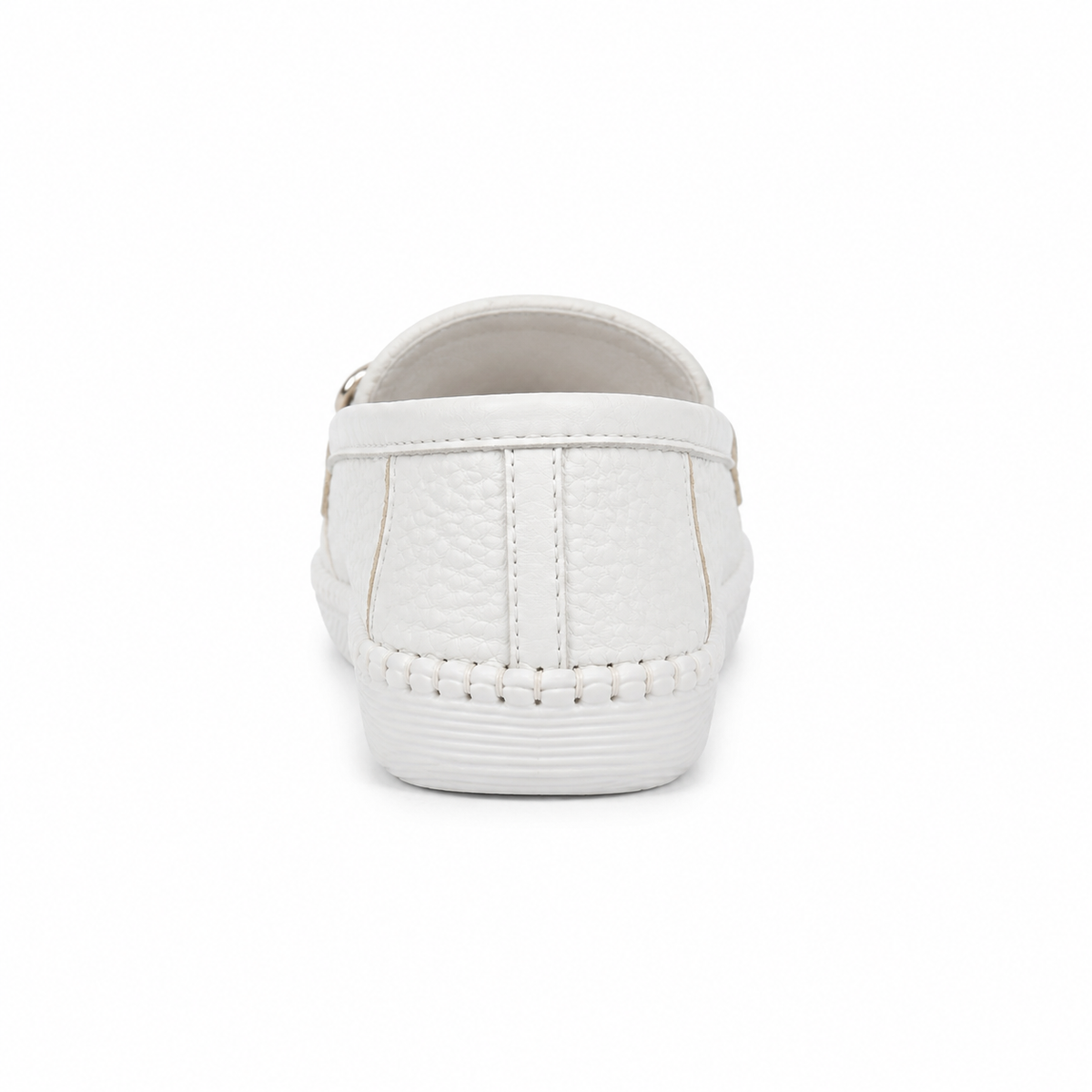 Women Textured Loafers With Metal Buckle