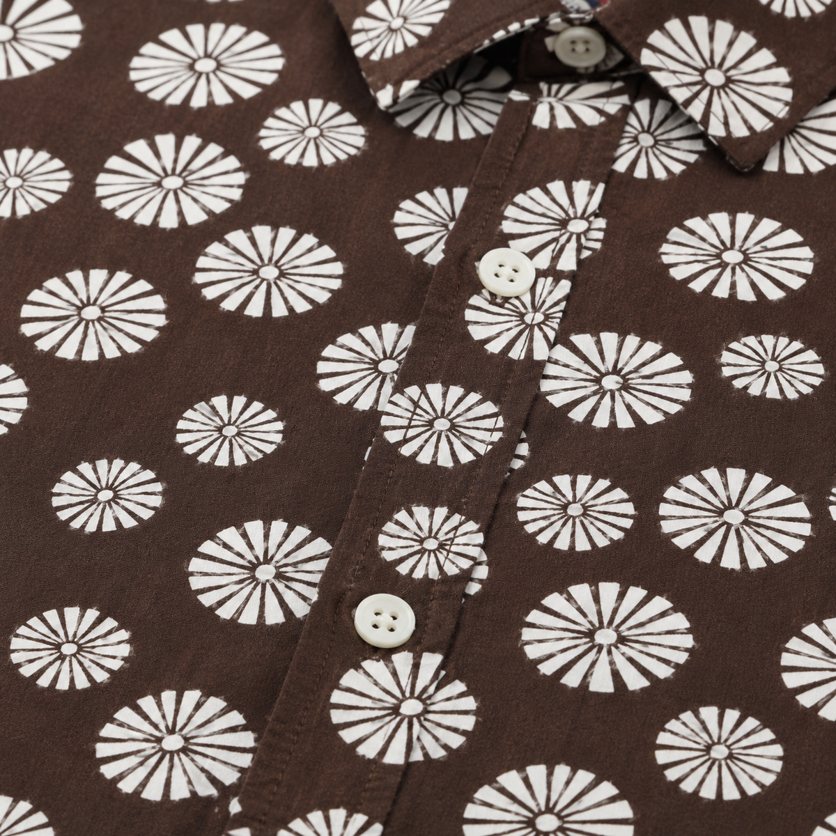 Men Floral Print Short Sleeve Shirt