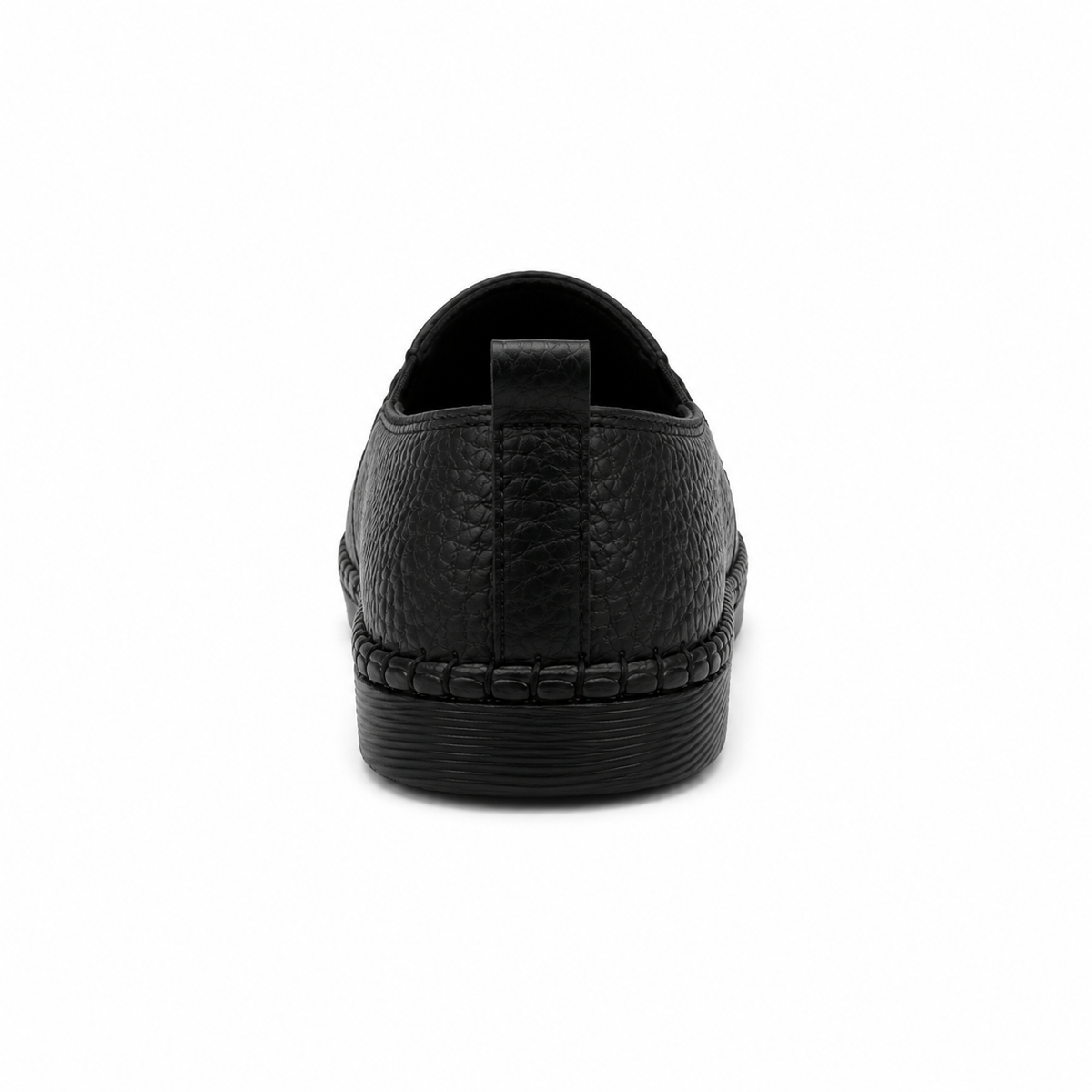 Slip-on flats with perforated geometric details