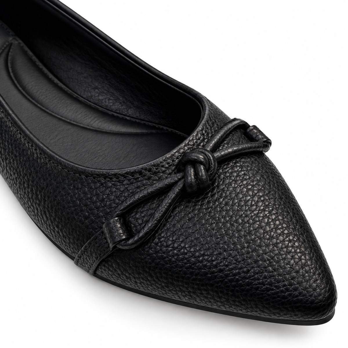 Bow Detail Pointed Toe Flats