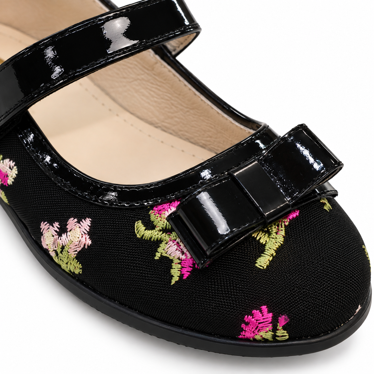 Floral Bow Ballet Flats