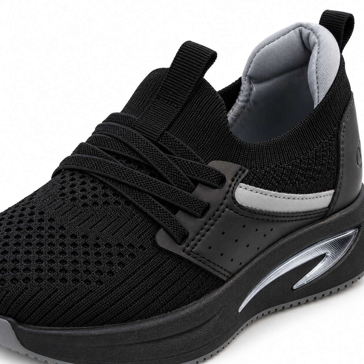Knit Sneakers With Elastic Laces