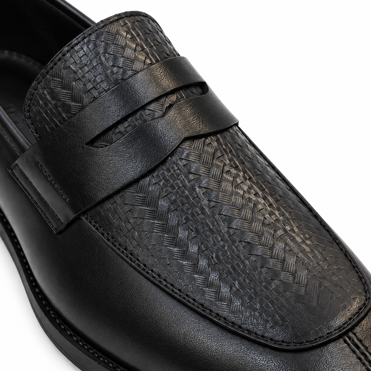 Textured Penny Loafers