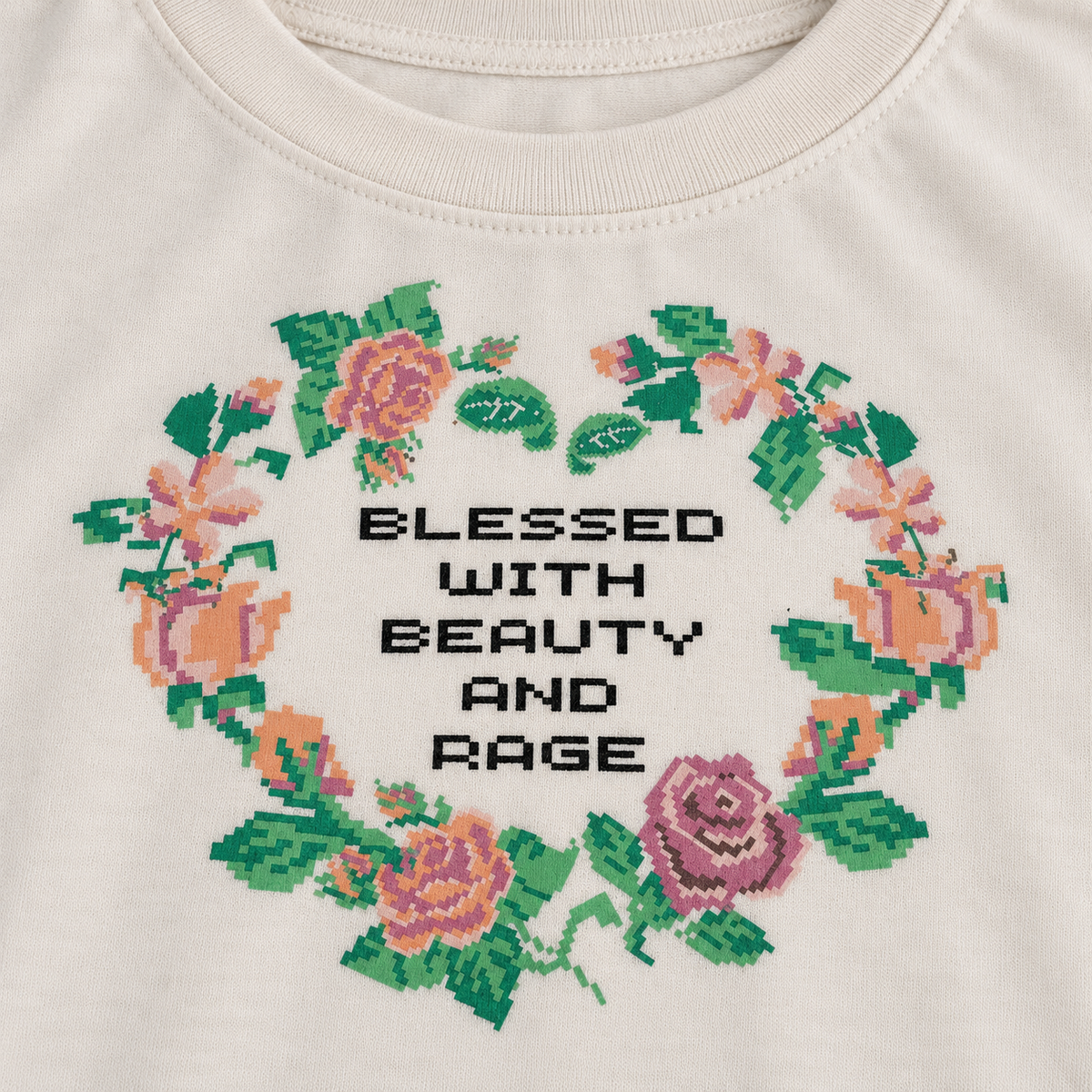Floral Slogan Graphic T-Shirt
