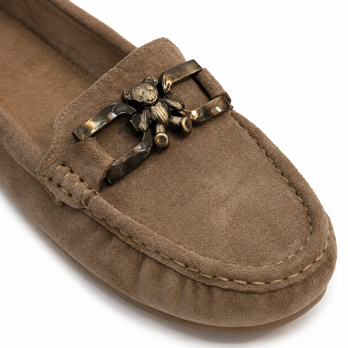Women Decorative Loafers With Metal Detail