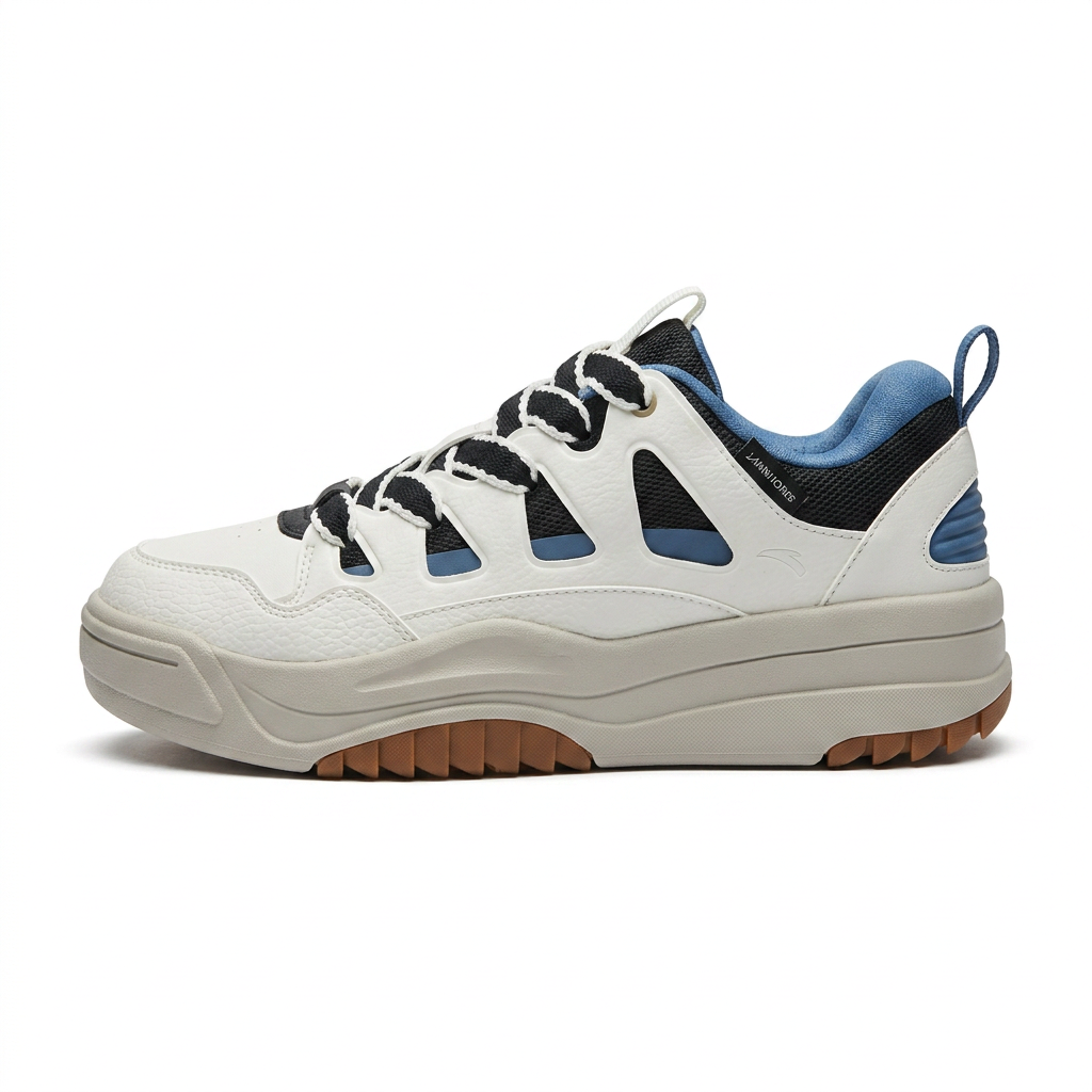 Chunky Court Sneakers With Gum Sole
