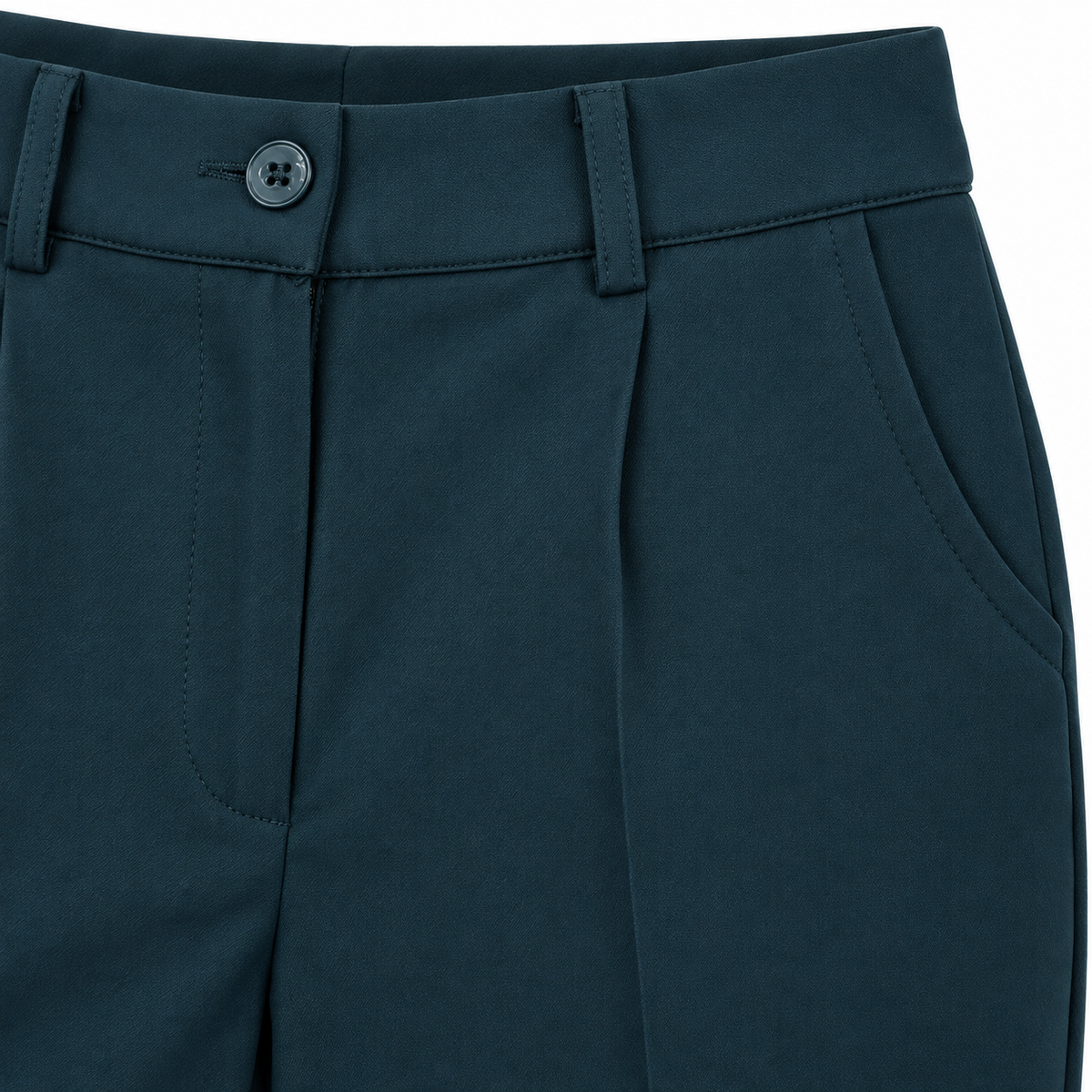 Tailored Straight Leg Pleated Pants