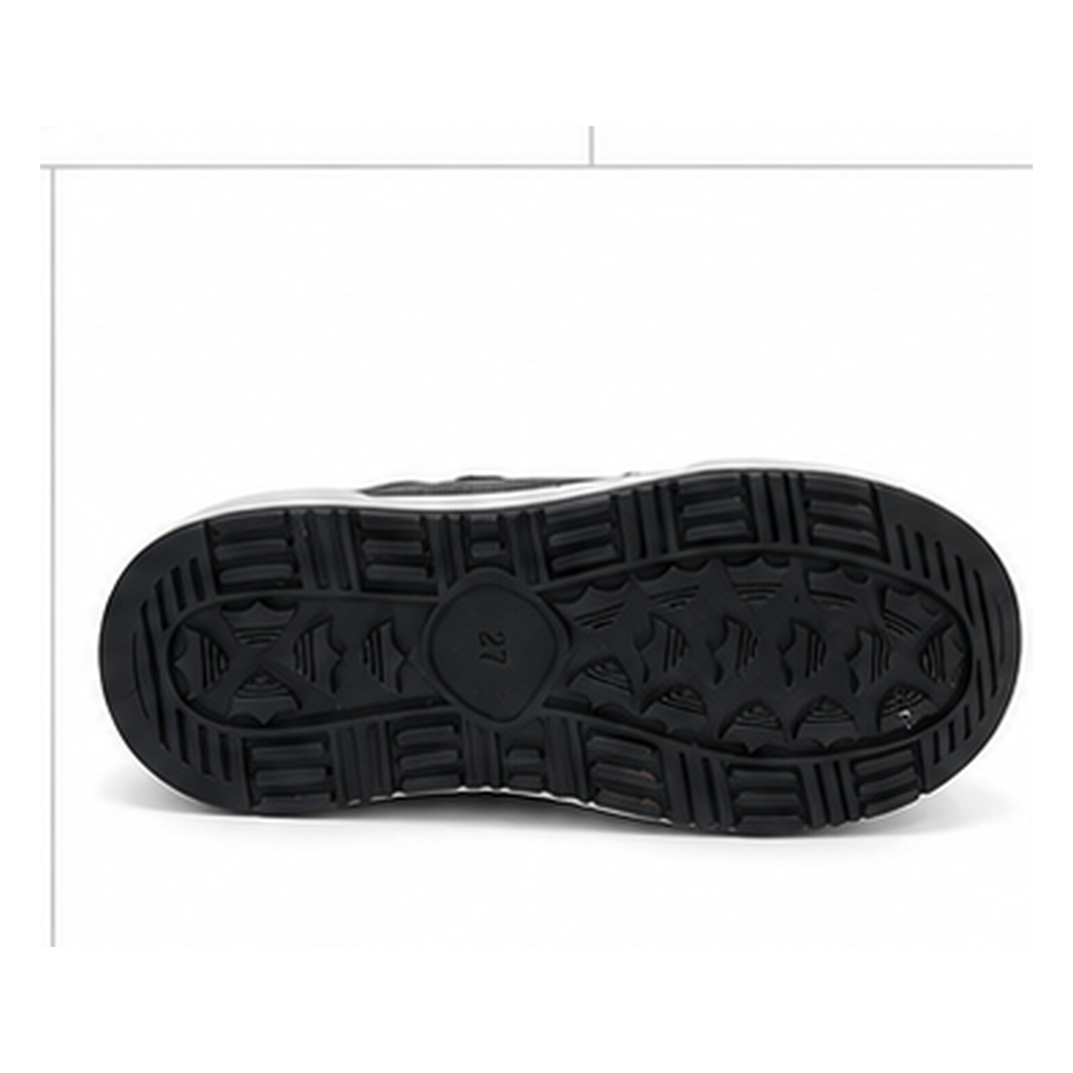 Boys sports sneakers with hook-and-loop strap and laces
