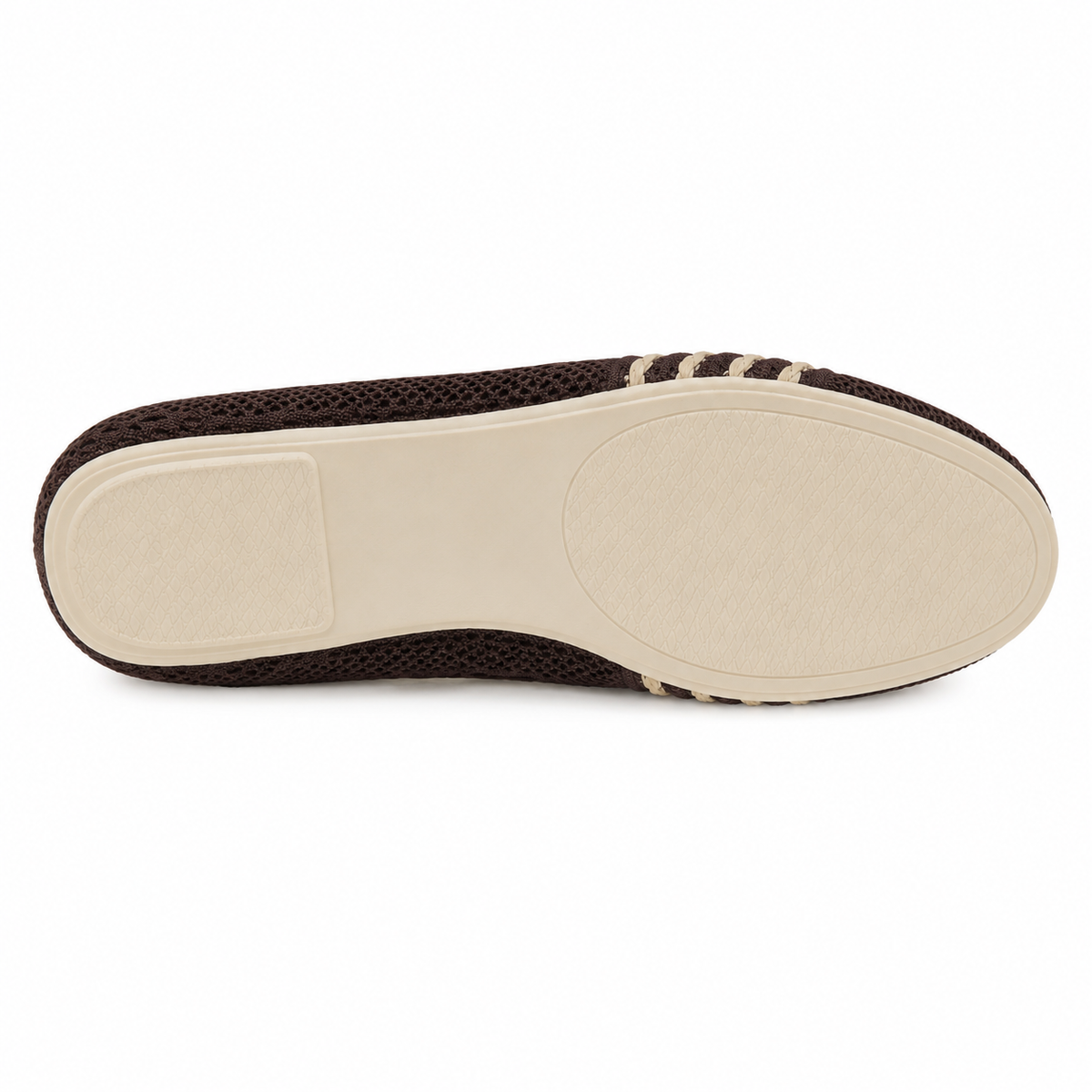 Women Knitted Stripe Detail Loafers