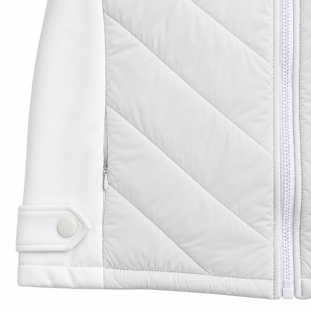 Hooded Quilted Zip Jacket