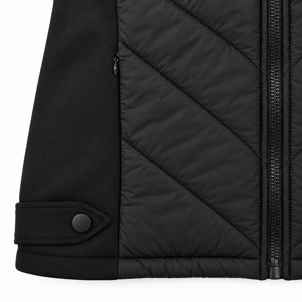 Hooded Quilted Zip Jacket